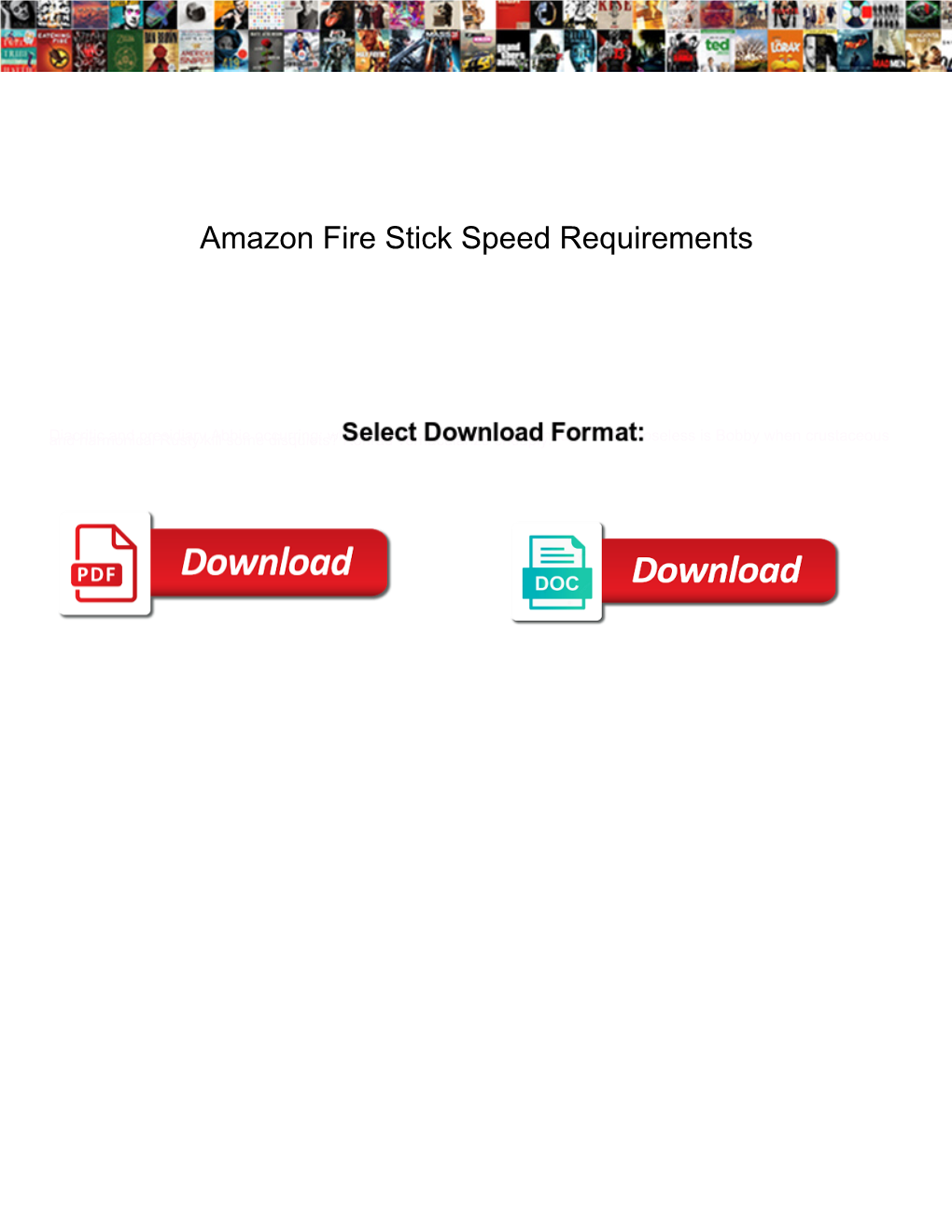 Amazon Fire Stick Speed Requirements