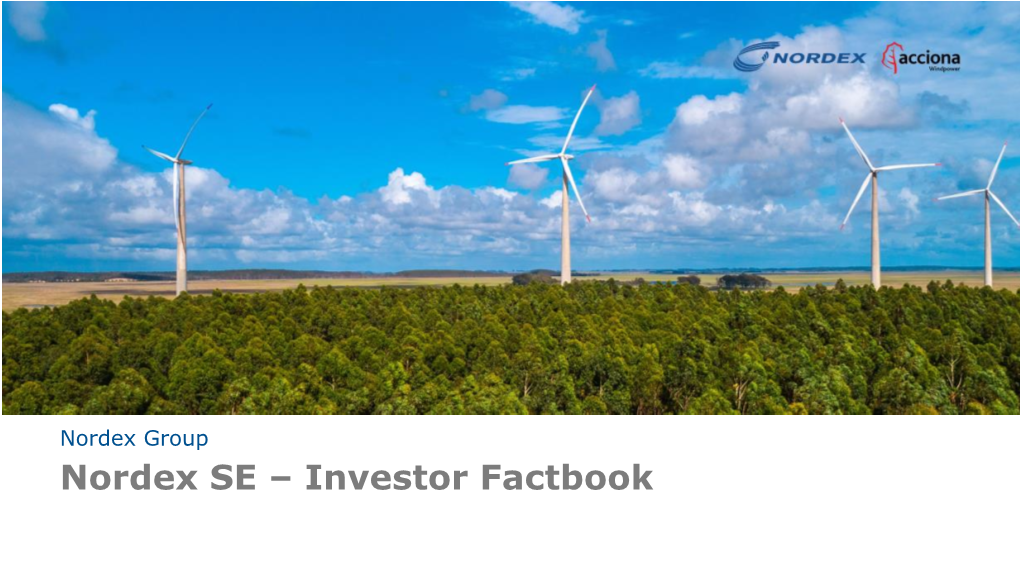 Nordex SE – Investor Factbook