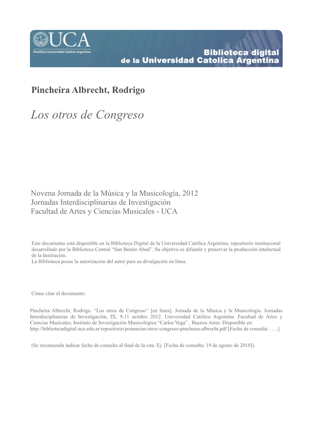 Los Otros De Congreso