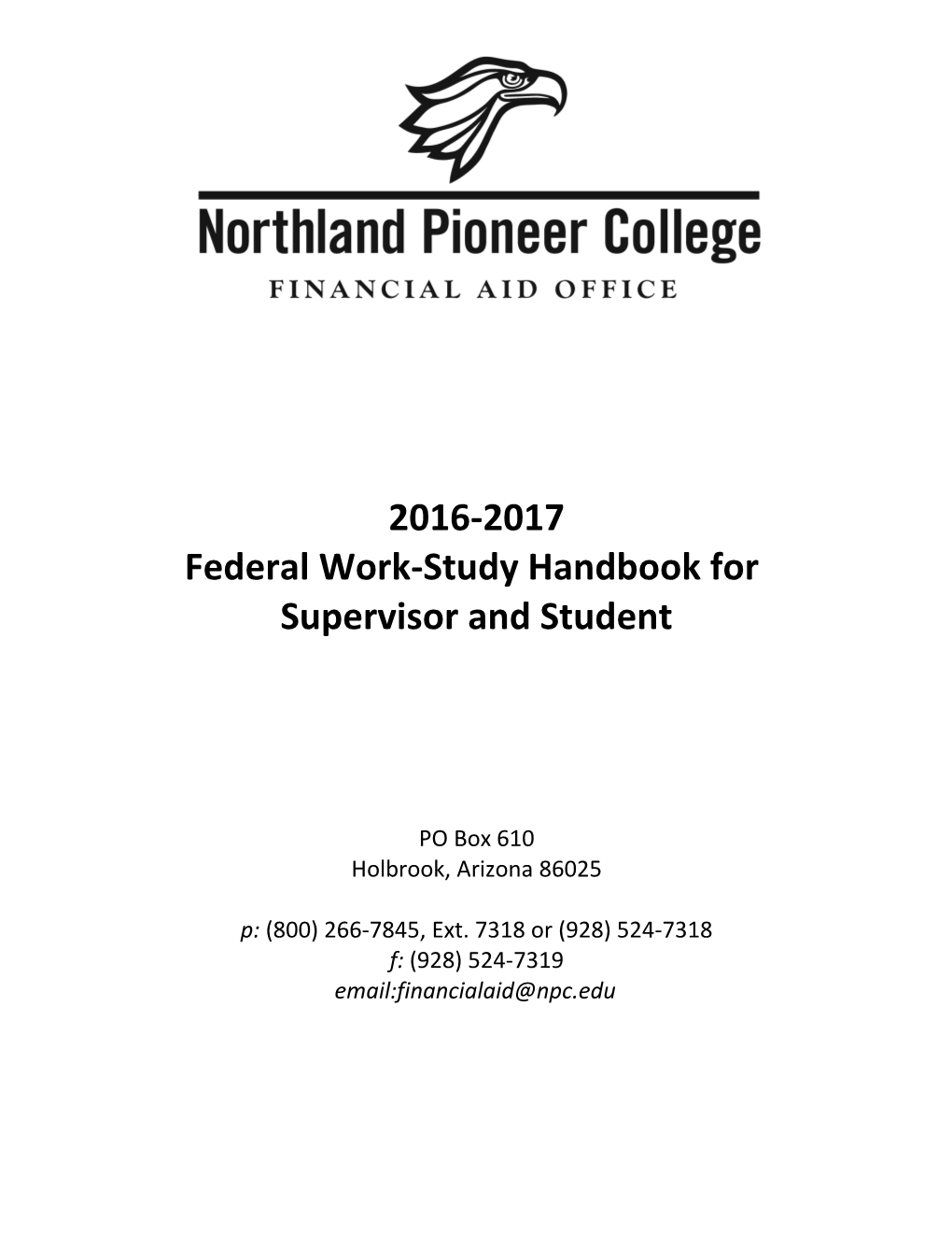 Federal Work-Study Handbook For