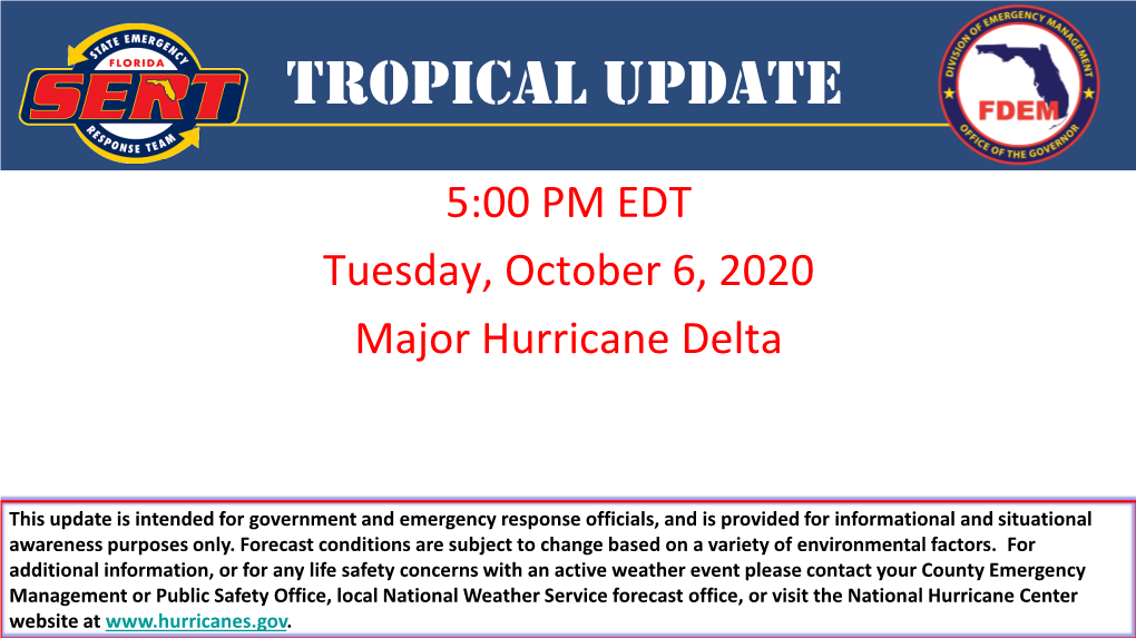 Tropics Update