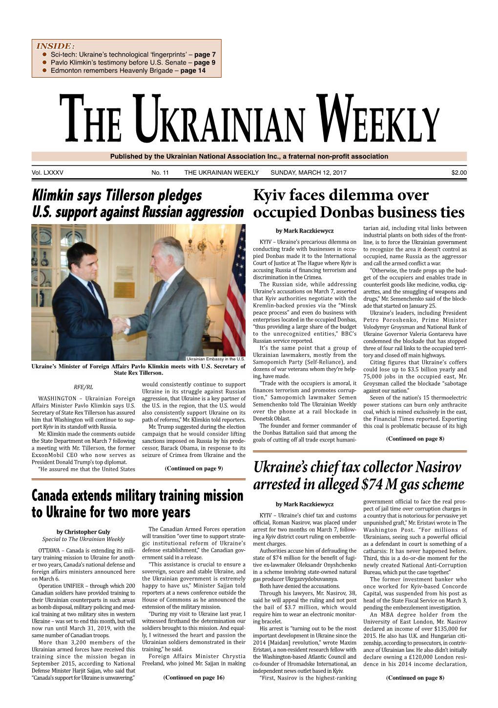 The Ukrainian Weekly, 2017