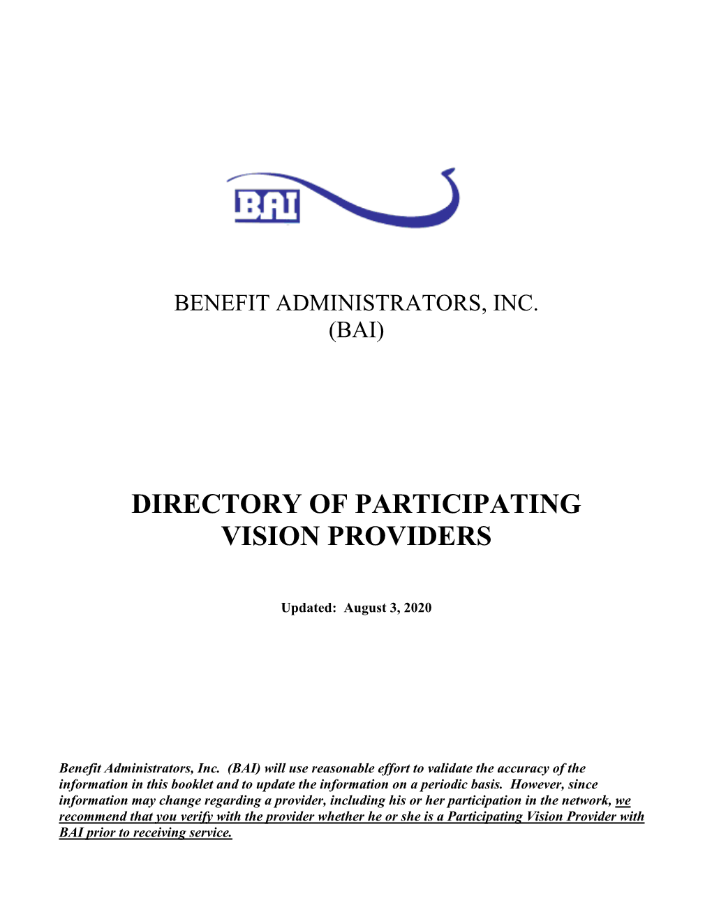 Directory of Participating Vision Providers