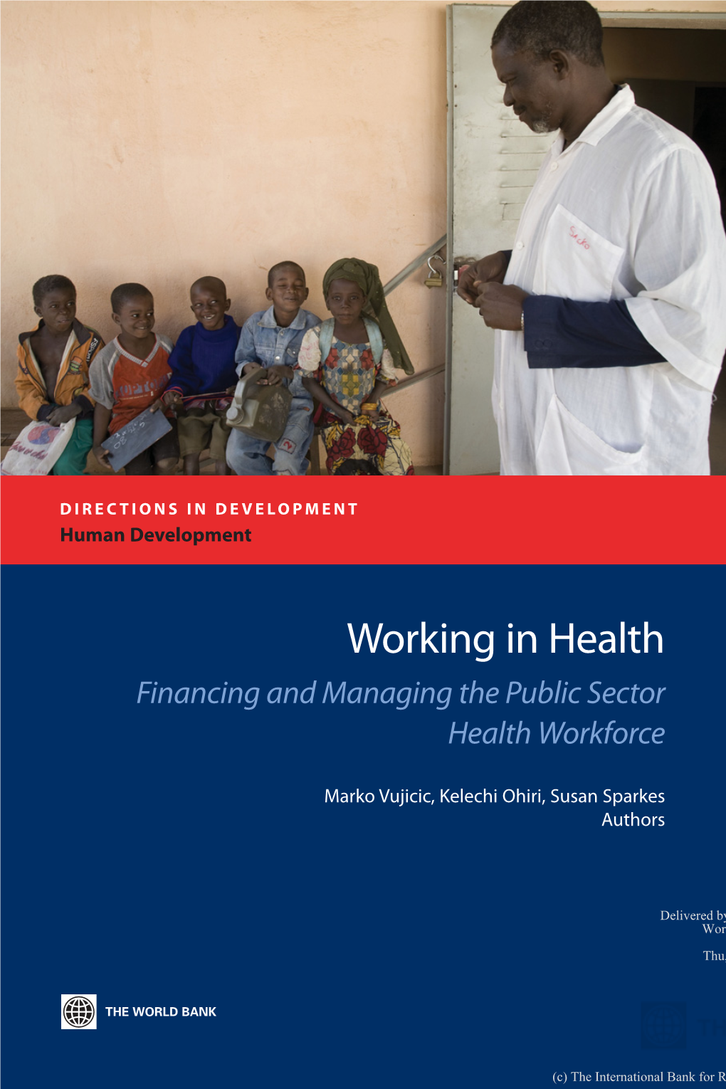 Working in Health Financing and Managing the Public Sector Health Workforce