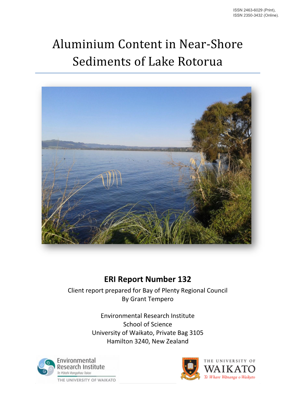 Aluminium Content in Near-Shore Sediments of Lake Rotorua