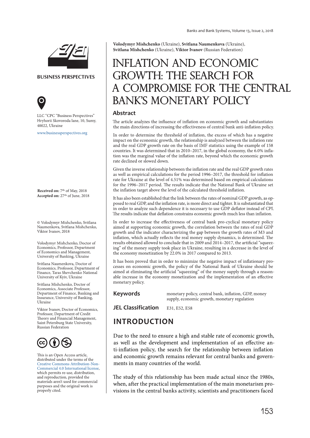 Inflation and Economic Growth Is Non-Linear and in the Domestic Market