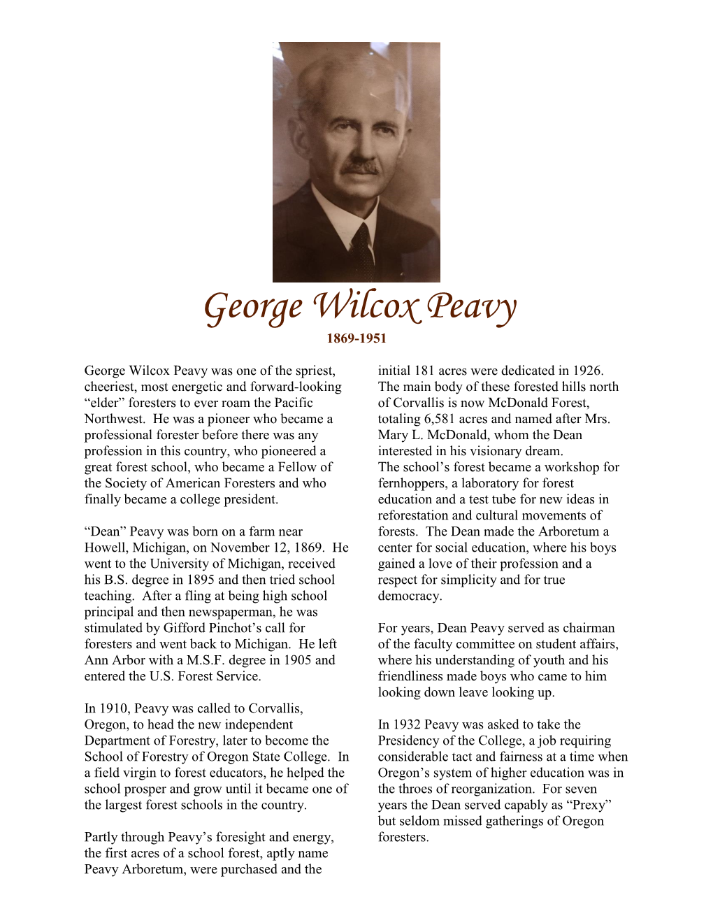 George Wilcox Peavy 1869-1951