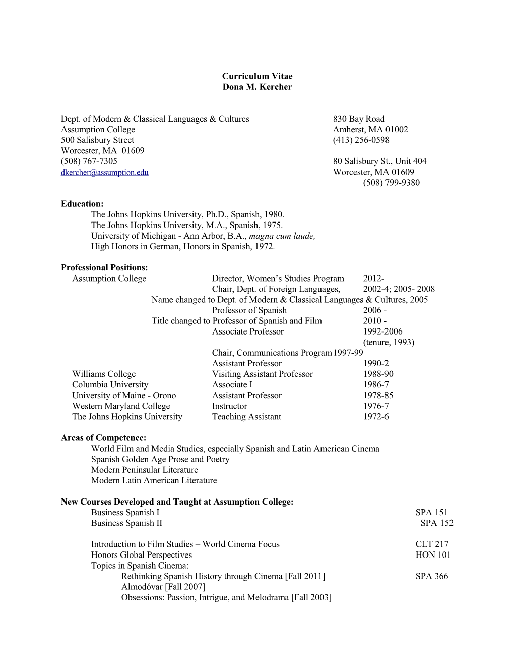 Curriculum Vitae s343