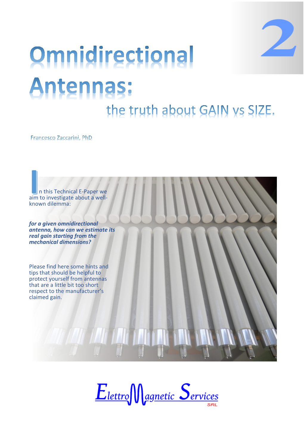 For a Given Omnidirectional Antenna, How Can We Estimate Its Real Gain Starting from the Mechanical Dimensions?