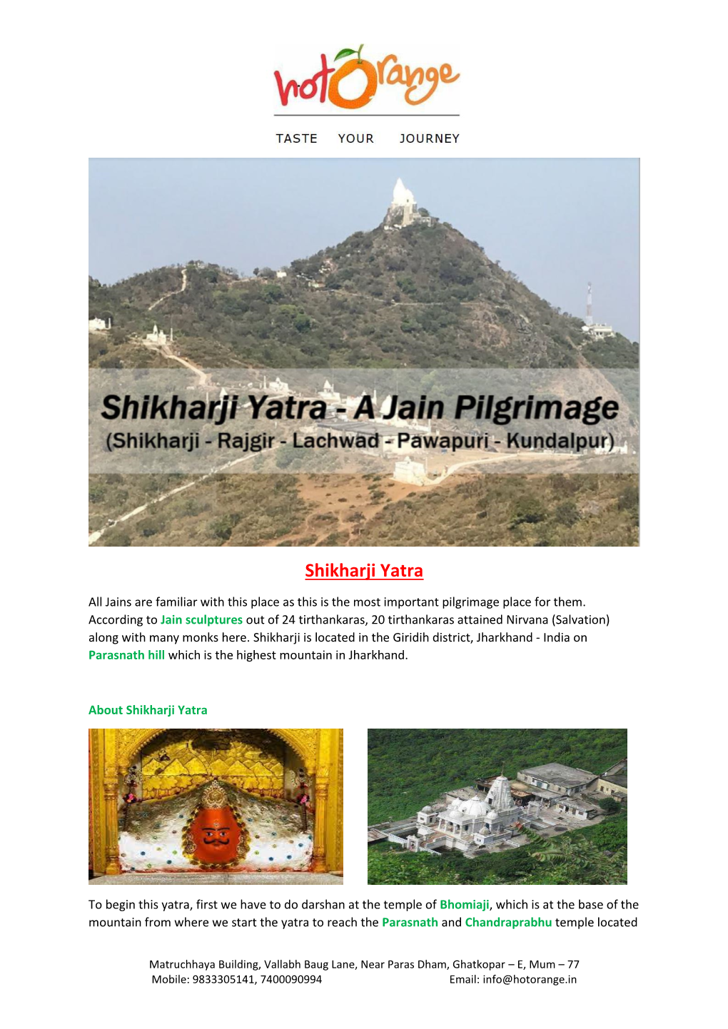 Shikharji Yatra