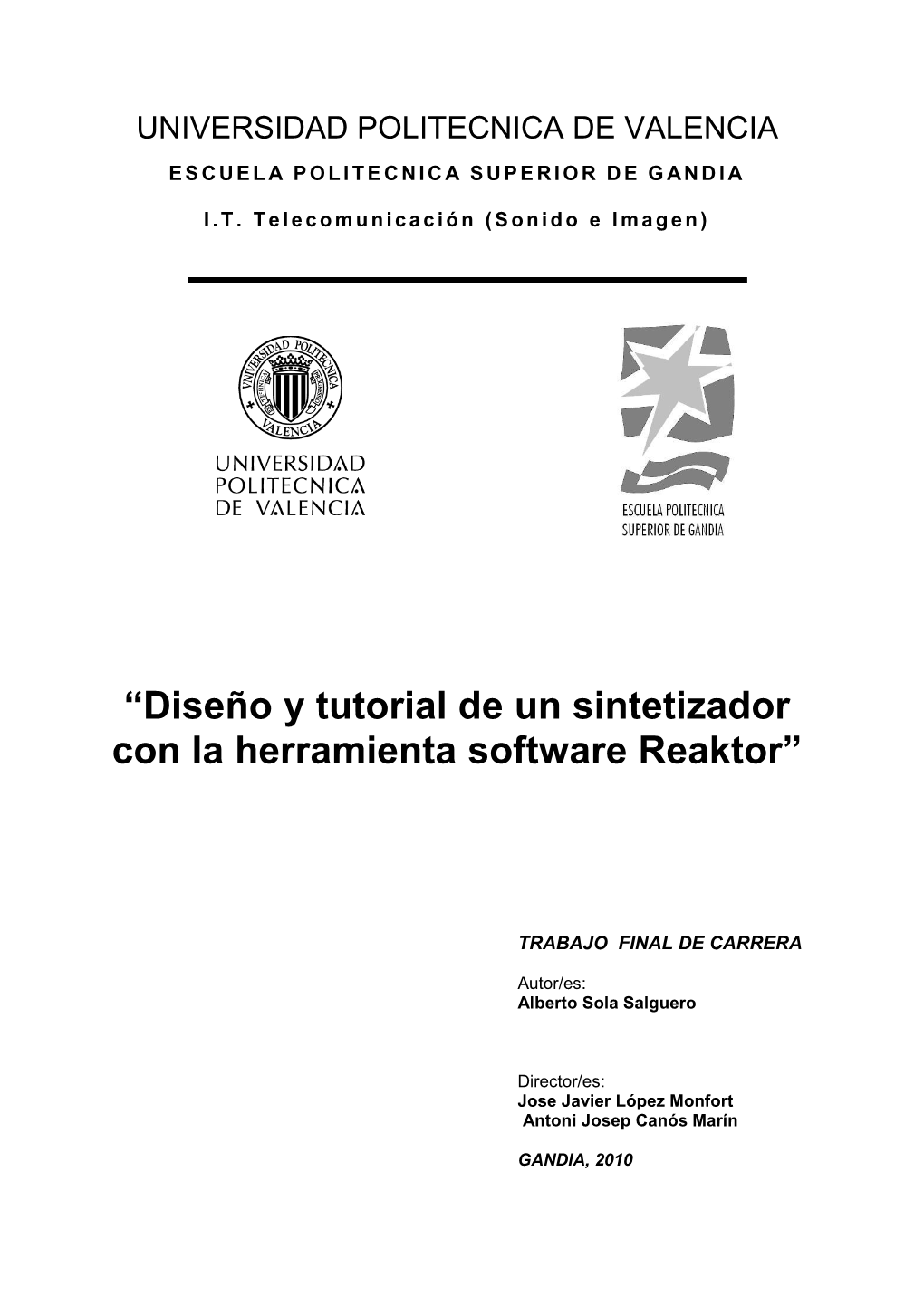 Tutoriales De Síntesis Con Reaktor