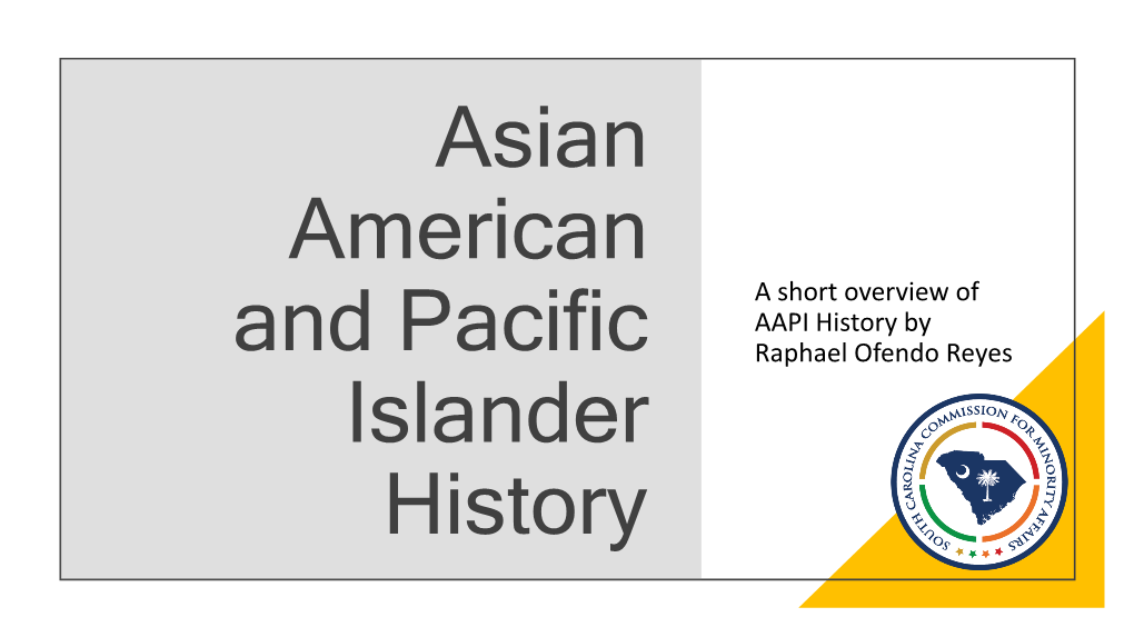 Asian American and Pacific Islander History