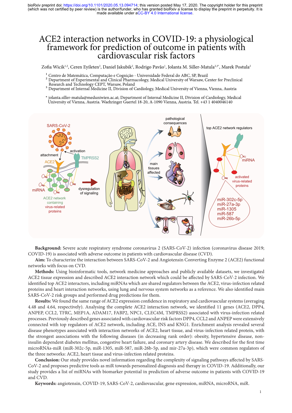 ACE2 Interaction Networks in COVID-19