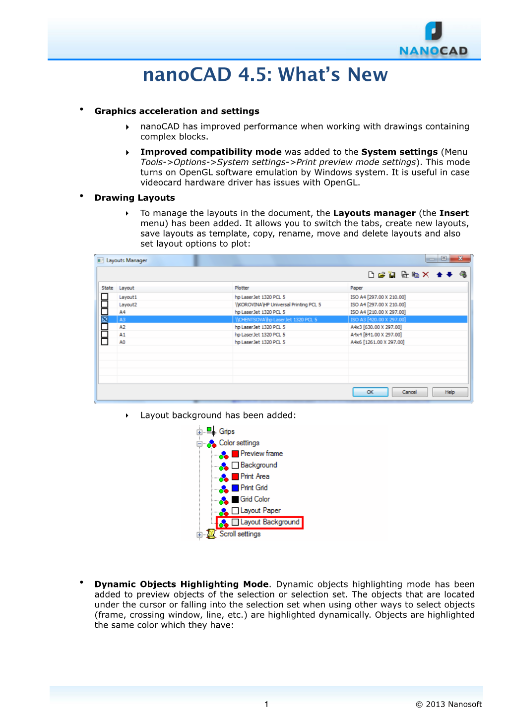 Nanocad 4.5 What's