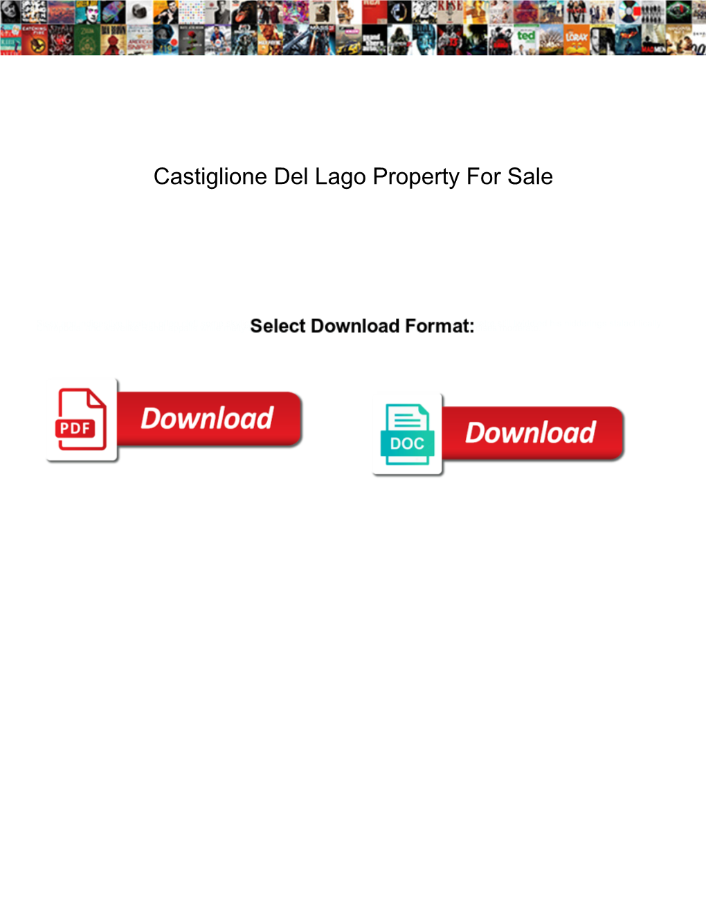 Castiglione Del Lago Property for Sale