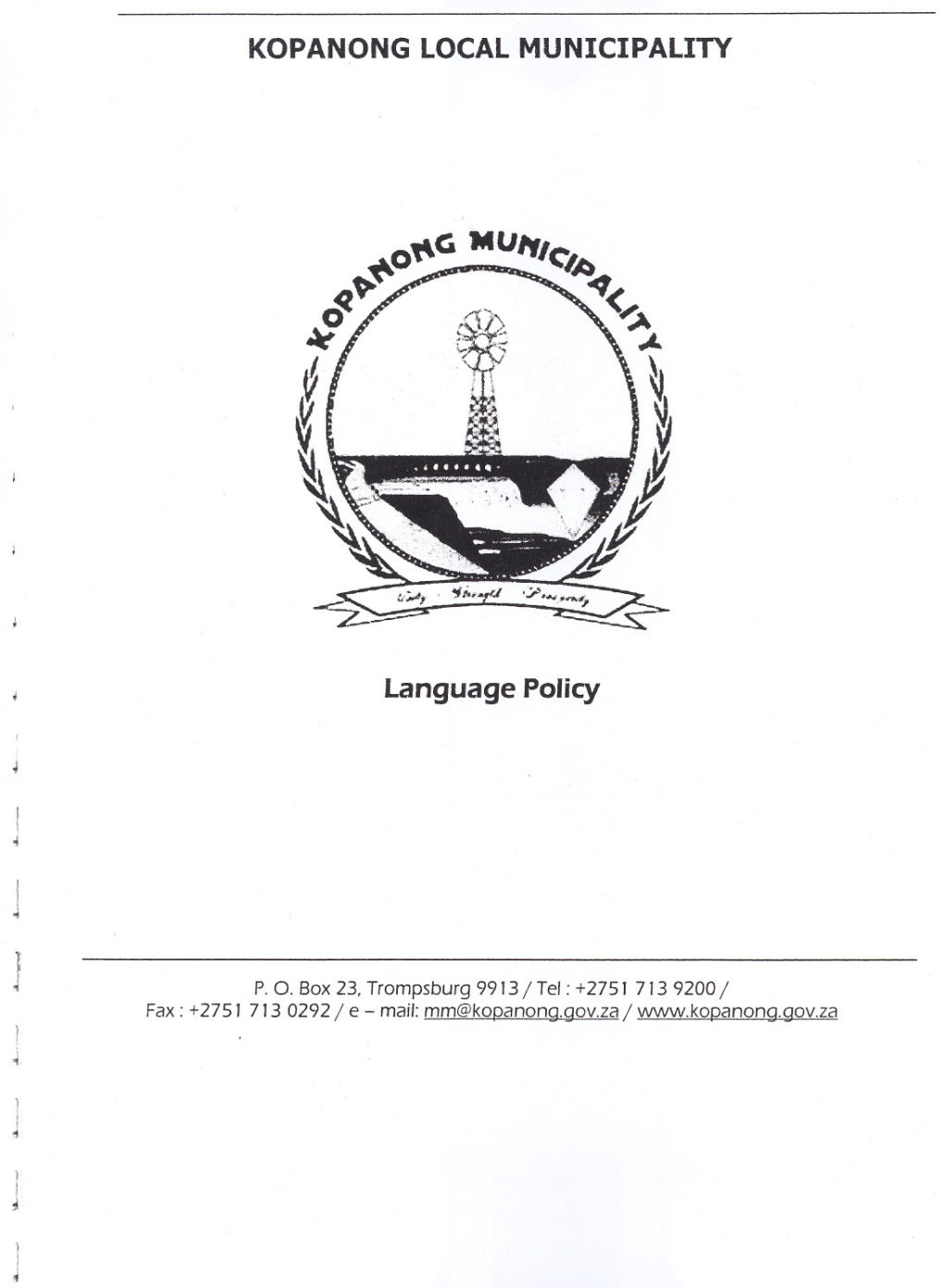 Language Policy