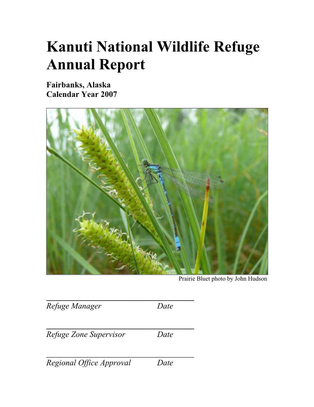 Kanuti National Wildlife Refuge Annual Report