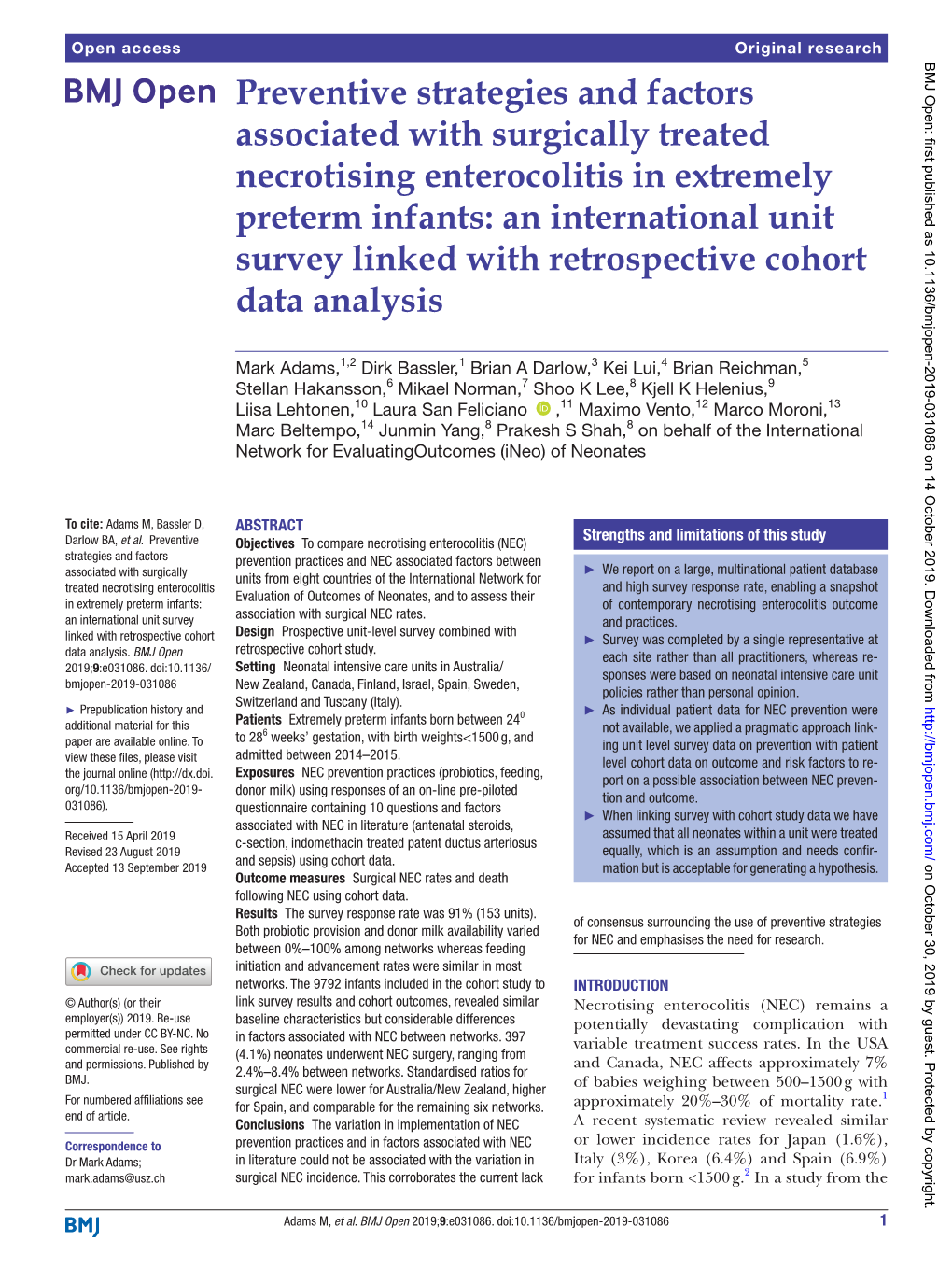 Preventive Strategies and Factors Associated with Surgically Treated