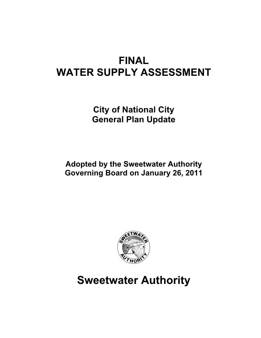 Sweetwater Authority Governing Board on January 26, 2011