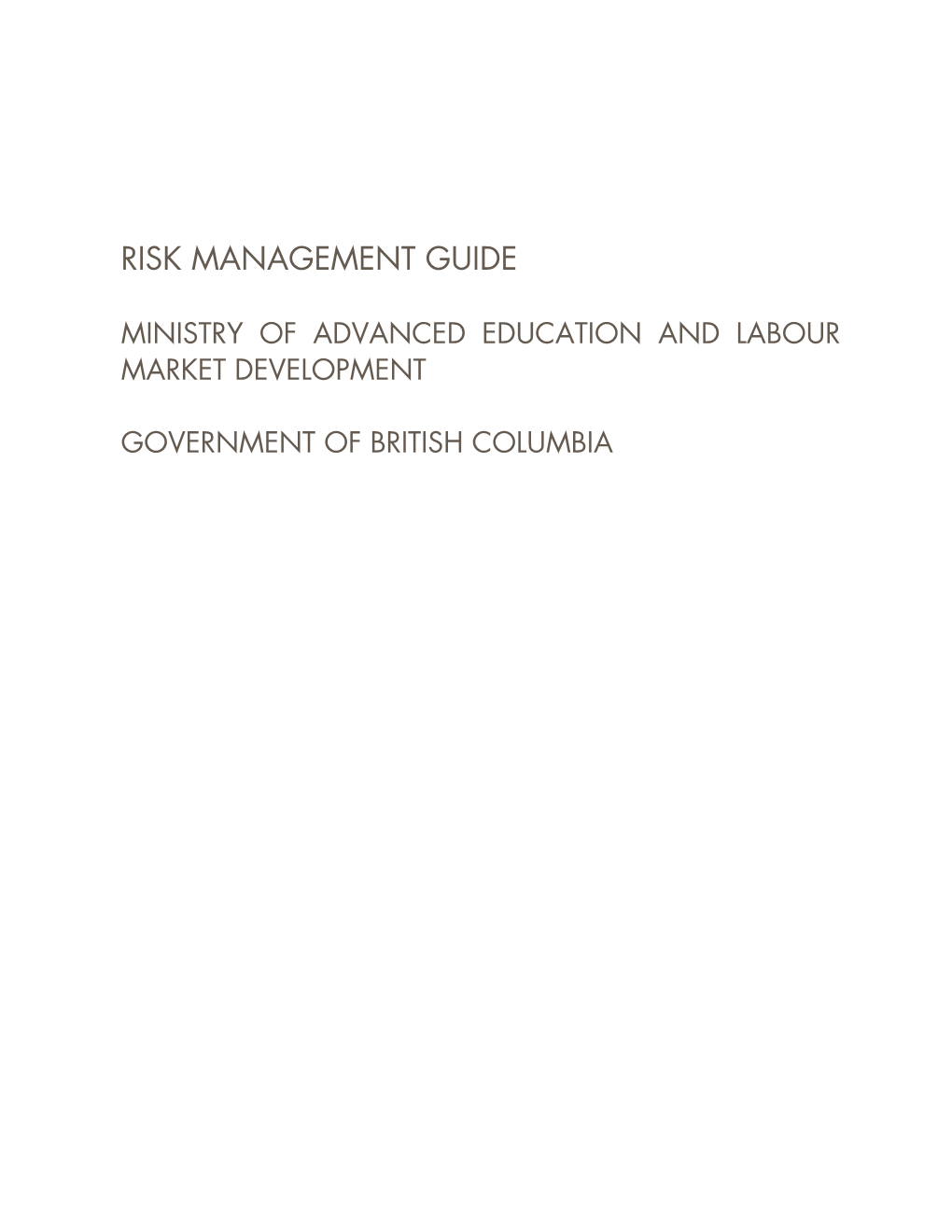 Risk Management Guide