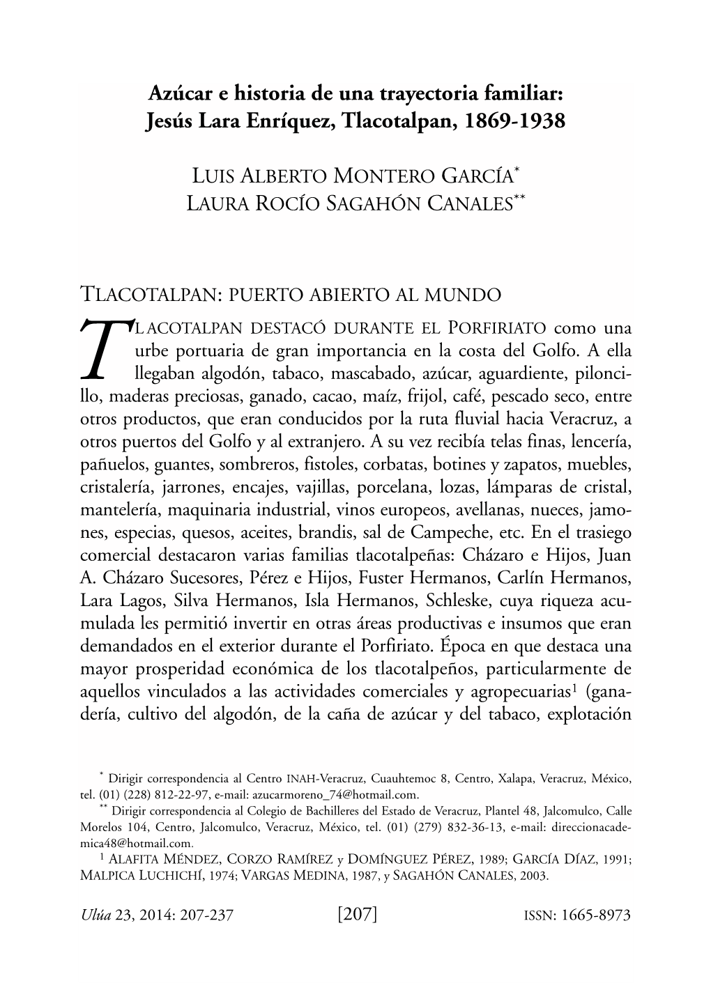 Jesús Lara Enríquez, Tlacotalpan, 1869-1938