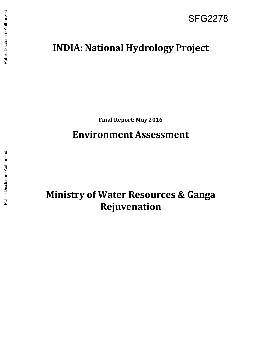 INDIA: National Hydrology Project