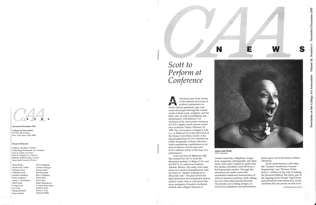 November-December 1995 CAA News