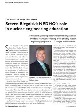 Steven Biegalski: NEDHO's Role in Nuclear