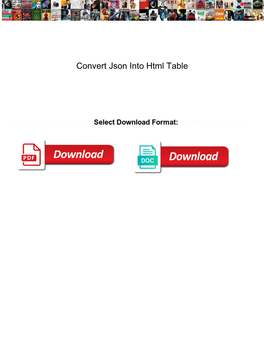Convert Json Into Html Table