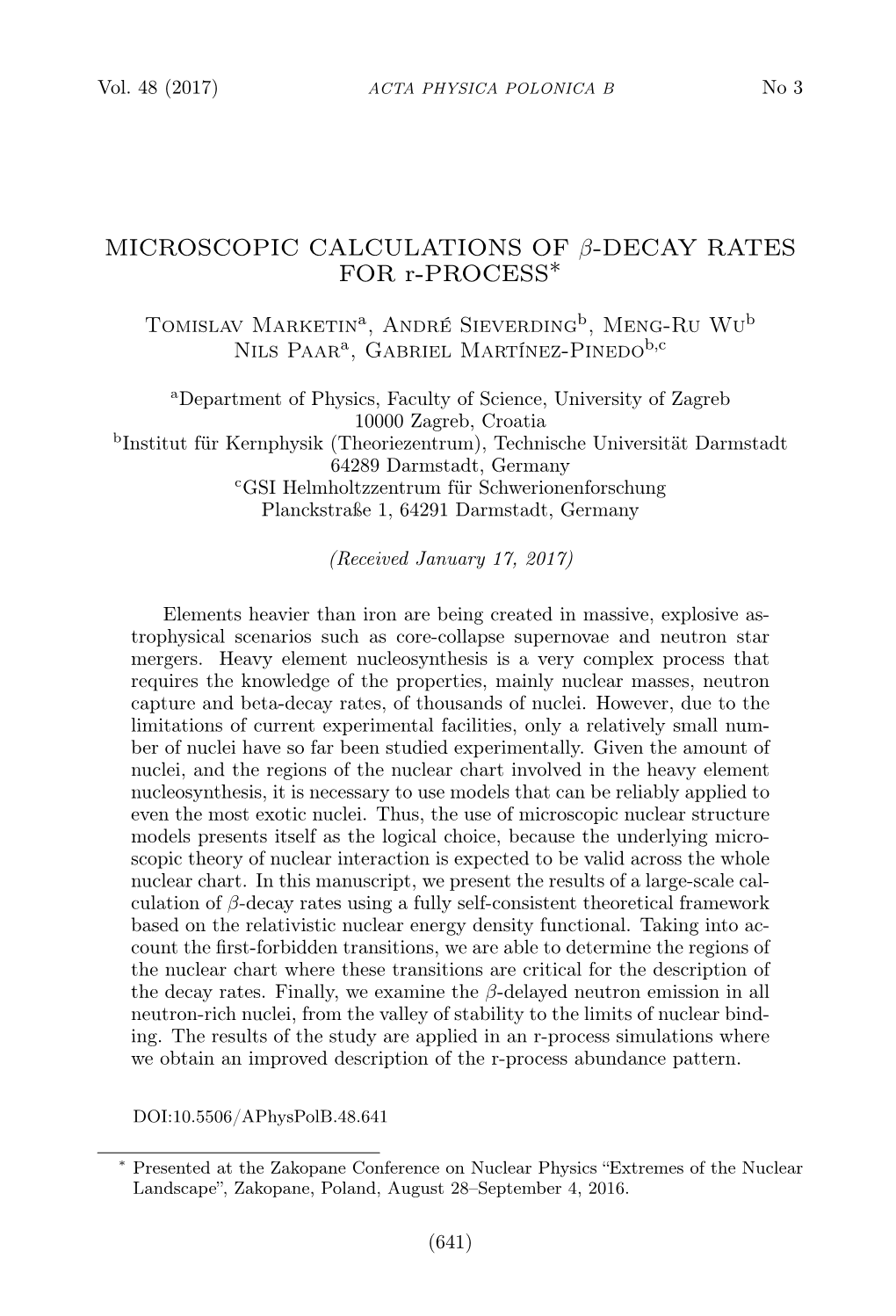 Microscopic Calculations of Beta-Decay Rates for R-Process