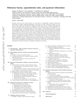 Reference Frames, Superselection Rules, and Quantum Information