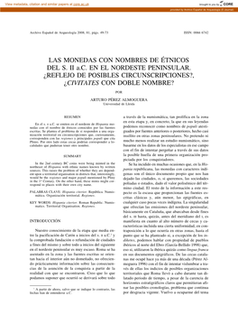 LAS MONEDAS CON NOMBRES DE ÉTNICOS DEL S. II Ac EN