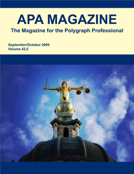 APA MAGAZINE the Magazine for the Polygraph Professional