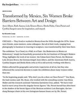 Transformed by Mexico, Six Women Broke Barriers Between Art And