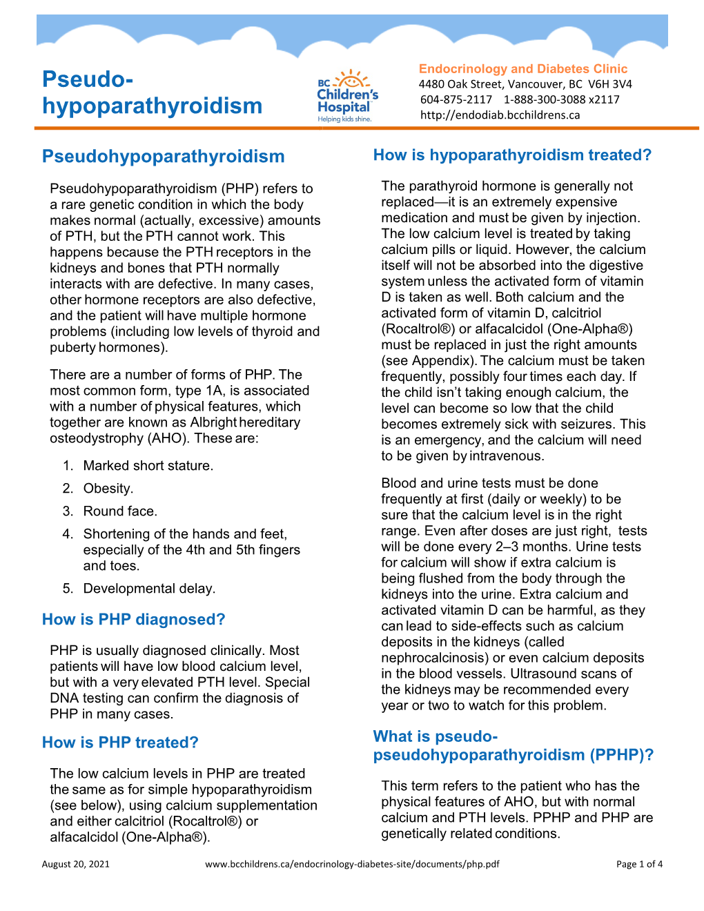 Pseudohypoparathyroidism How Is Hypoparathyroidism Treated?