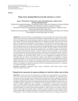 Deep-Water Shrimp Fisheries in Latin America: a Review