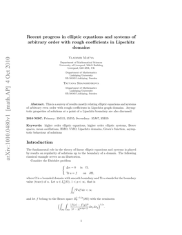 Recent Progress in Elliptic Equations and Systems of Arbitrary Order With