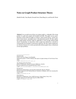Notes on Graph Product Structure Theory