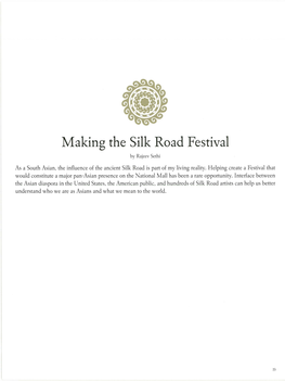 Making the Silk Road Festival by Rajeev Sethi
