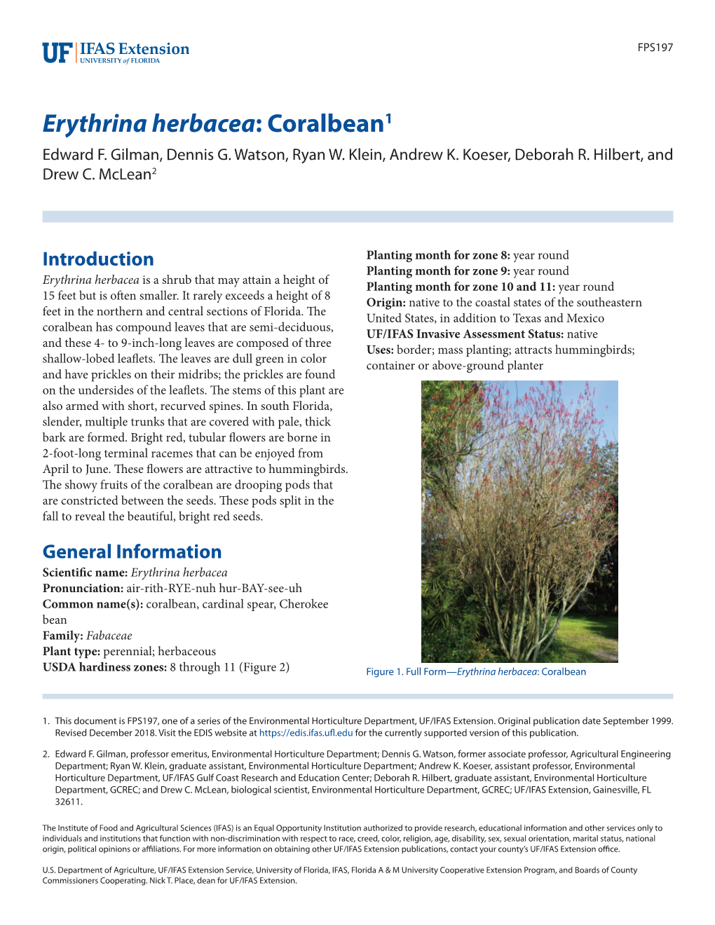 Erythrina Herbacea: Coralbean1 Edward F