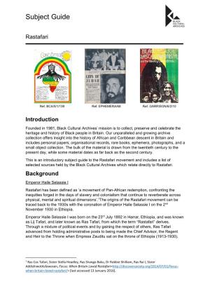 2016 Rastafari-Subject-Guide.Pdf