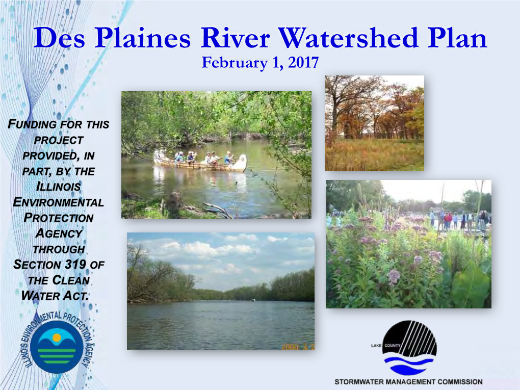 Des Plaines River Watershed Plan February 1, 2017