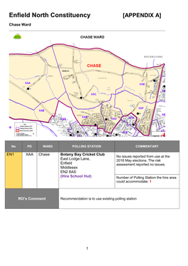 Enfield North Constituency [APPENDIX A]