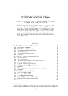 Stability and Extremal Metrics on Toric and Projective Bundles