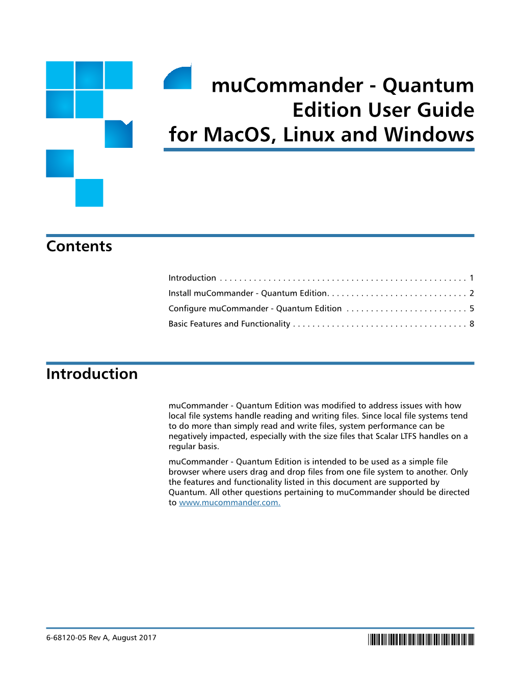 Mucommander - Quantum Edition User Guide for Macos, Linux and Windows