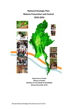 National Strategic Plan Malaria Prevention and Control 2010-2016