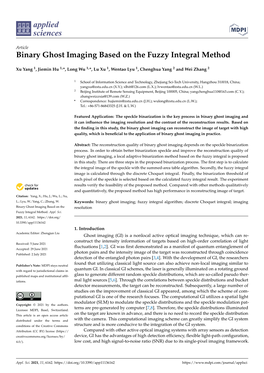 Binary Ghost Imaging Based on the Fuzzy Integral Method