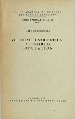 (1957) : Vertical Distribution of World Population