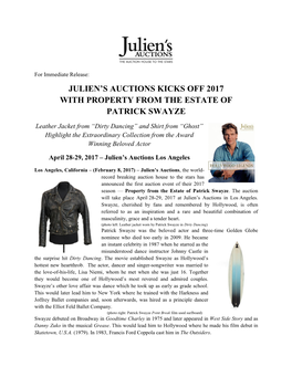 Julien's Auctions Kicks Off 2017 with Property from The