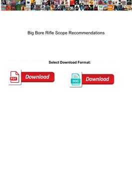 Big Bore Rifle Scope Recommendations
